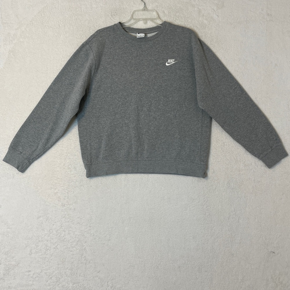 Nike Sportswear Club Fleece Crewneck Sweatshirt Grey BV2662-063 Mens Medium
